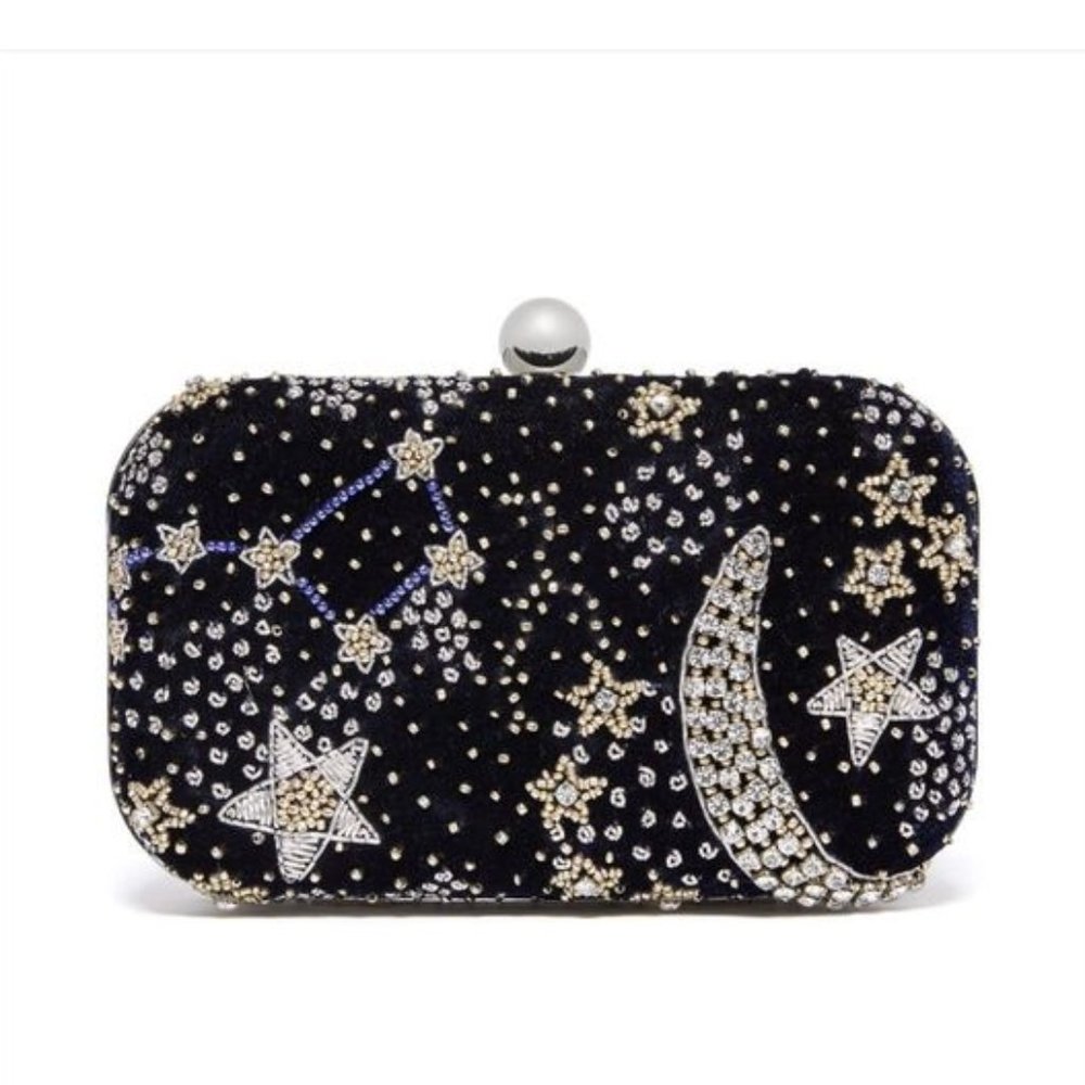 NWT The Met X From St Xavier Galaxy Beaded Clutch